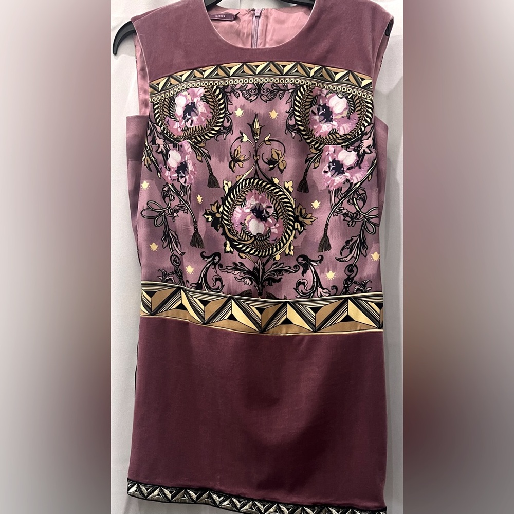 JESSICA Velour Printed Mini Dress Size 2